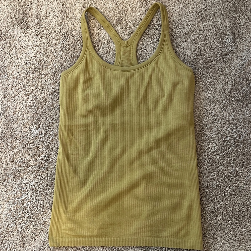 Lululemon Olive Green Ebb to Street Tank